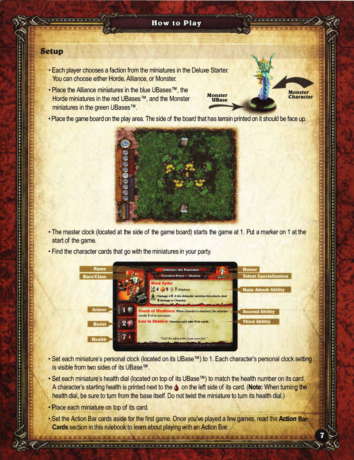 Game Board Setup Example Basic Rules — WoW Minis Encyclopedia